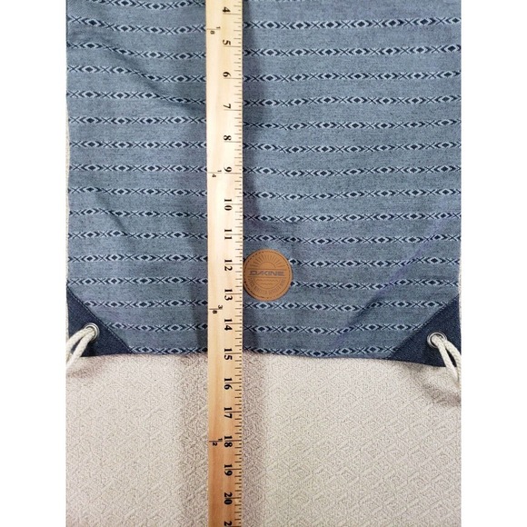 Dakine Bag Womens One Size Blue Canvas Drawstring Bonnie Paige Cinch Backpack - Picture 3 of 6